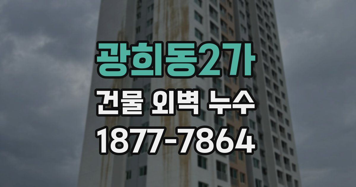 광희동2가 건물 외벽 누수