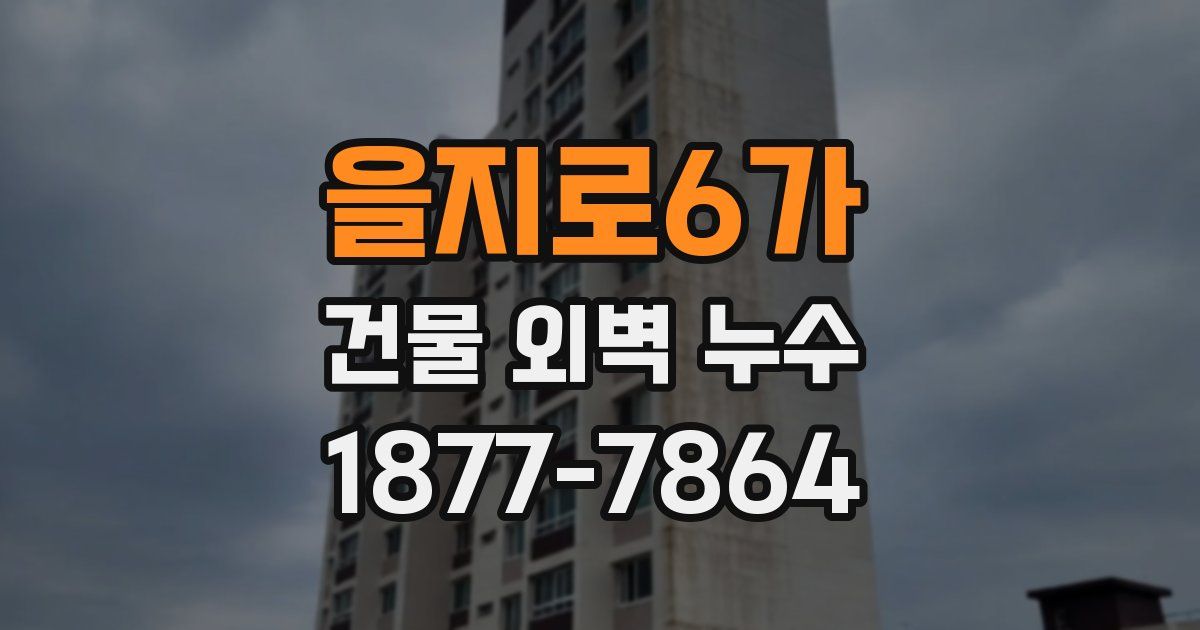 을지로6가 건물 외벽 누수