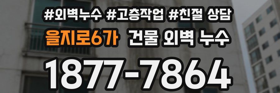 을지로6가 건물 외벽 누수