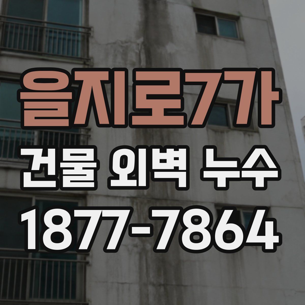 을지로7가 건물 외벽 누수