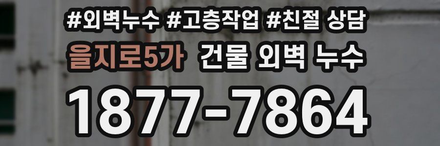 을지로5가 건물 외벽 누수
