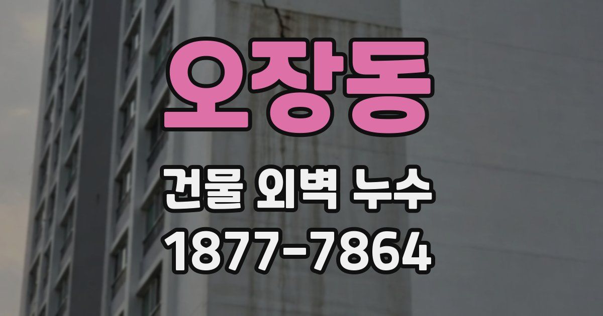 오장동 건물 외벽 누수