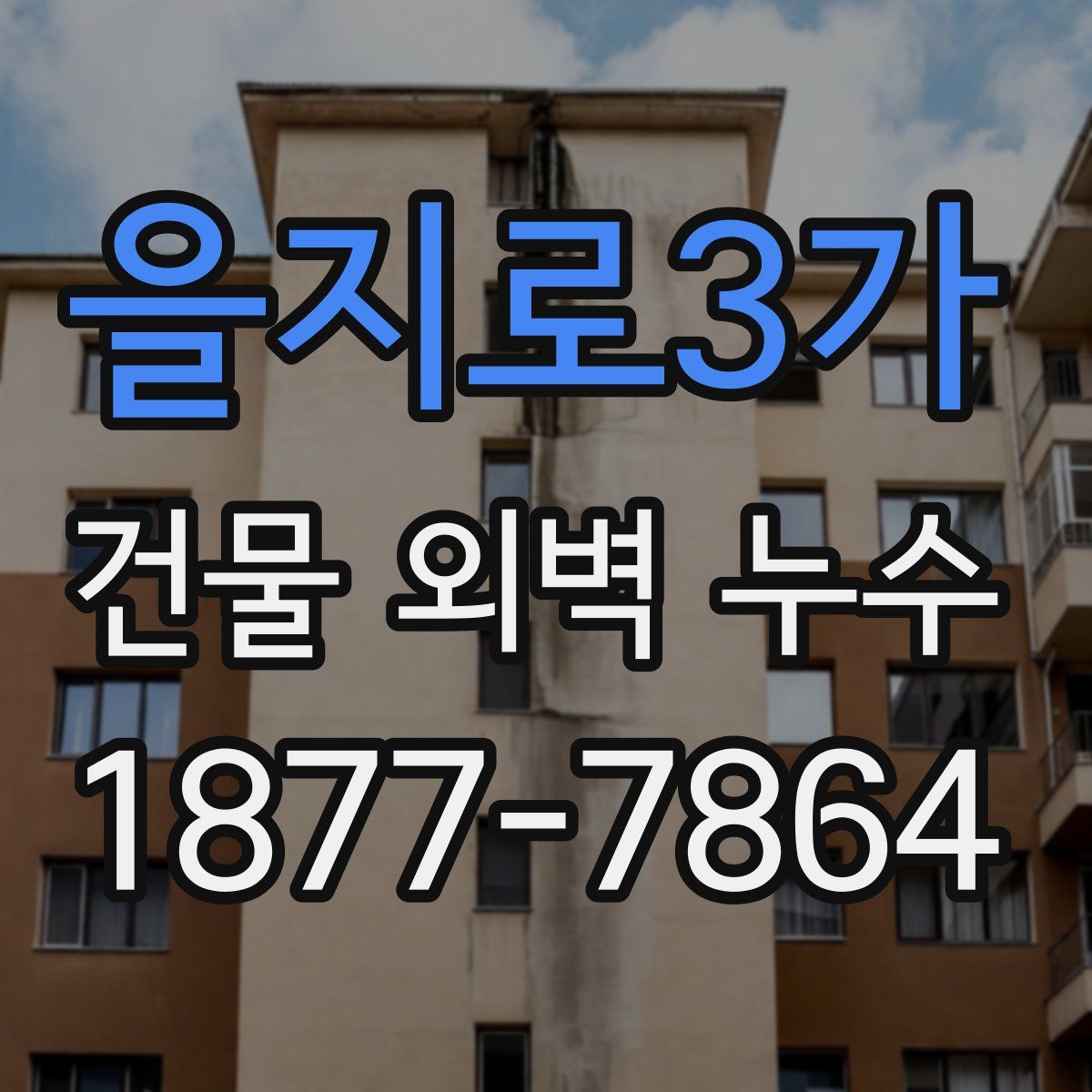 을지로3가 건물 외벽 누수