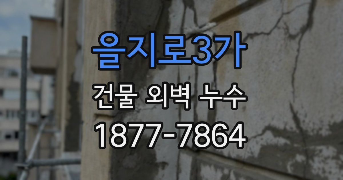 을지로3가 건물 외벽 누수
