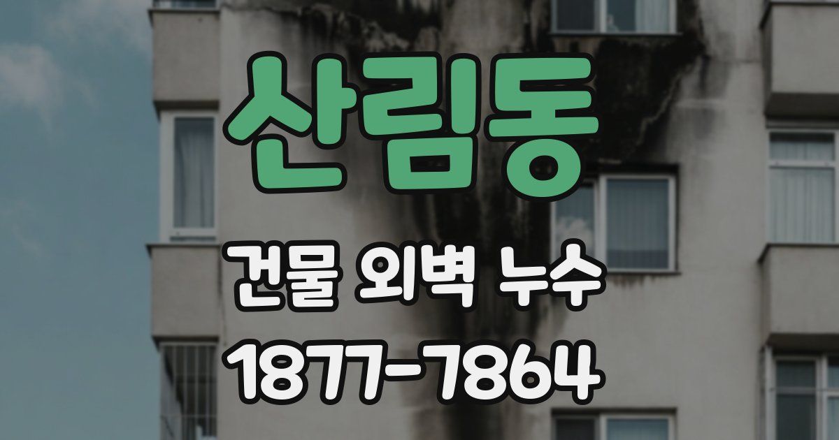 산림동 건물 외벽 누수