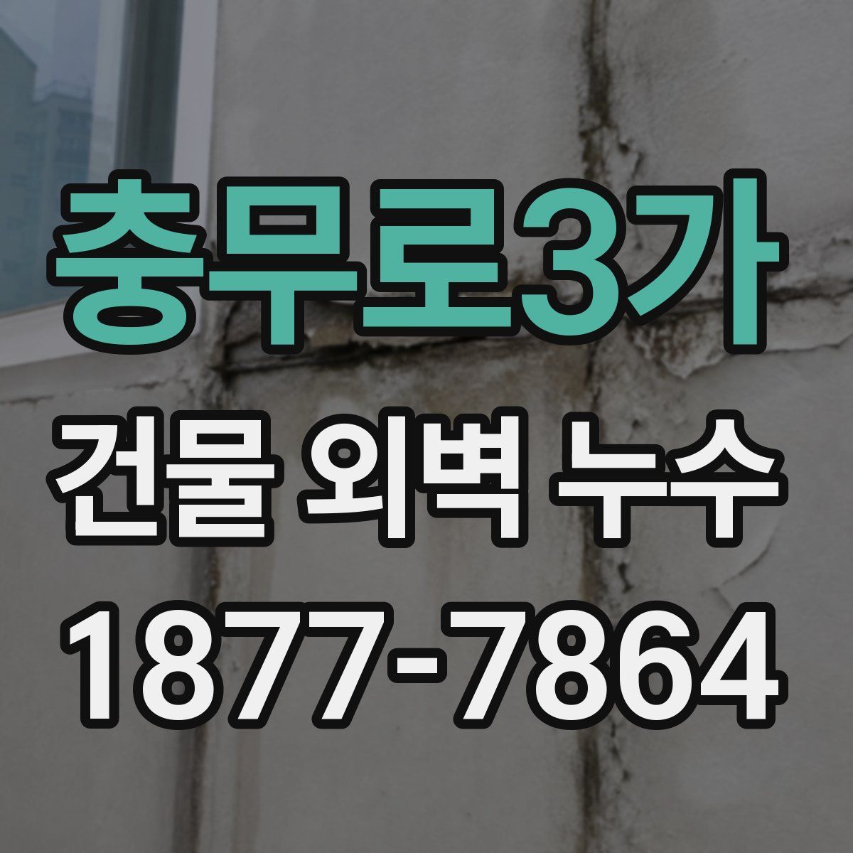 충무로3가 건물 외벽 누수