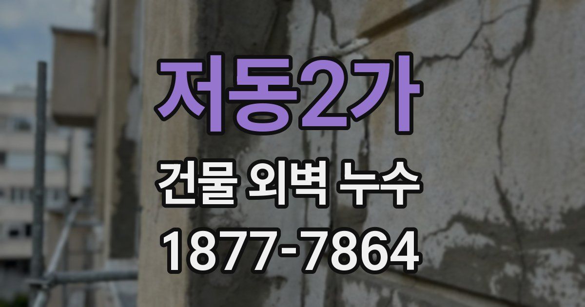 저동2가 건물 외벽 누수