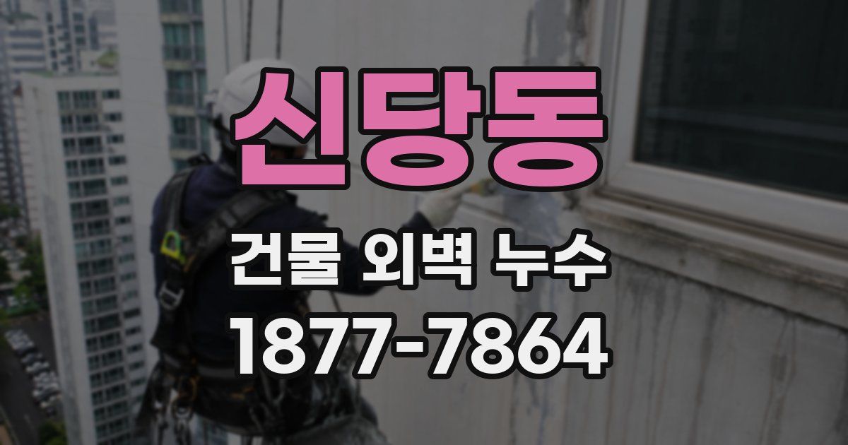 신당동 건물 외벽 누수