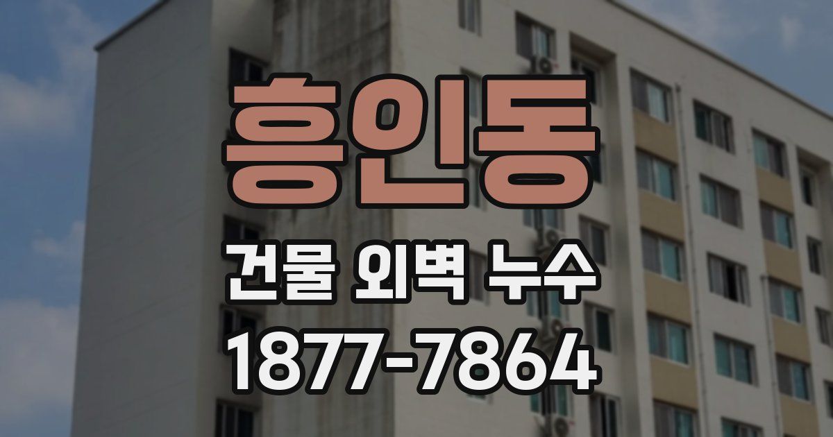 흥인동 건물 외벽 누수