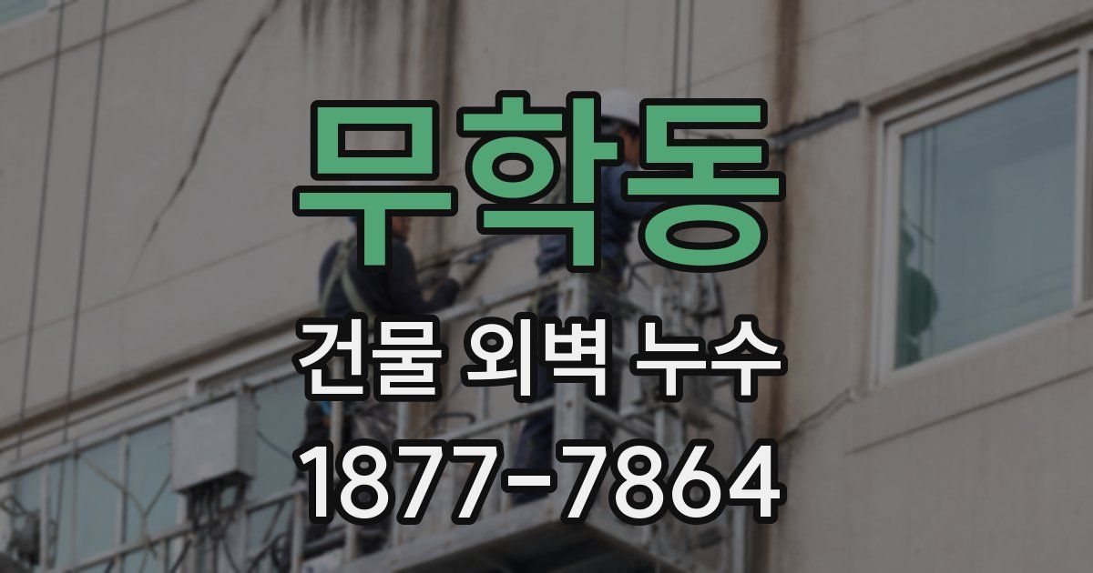 무학동 건물 외벽 누수