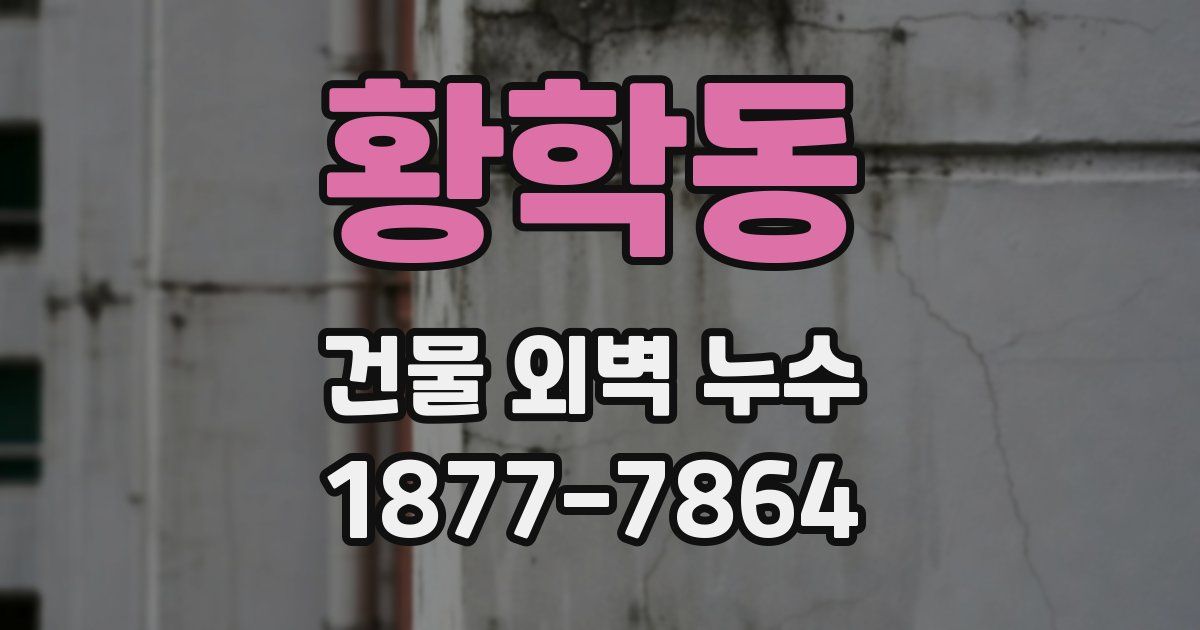황학동 건물 외벽 누수