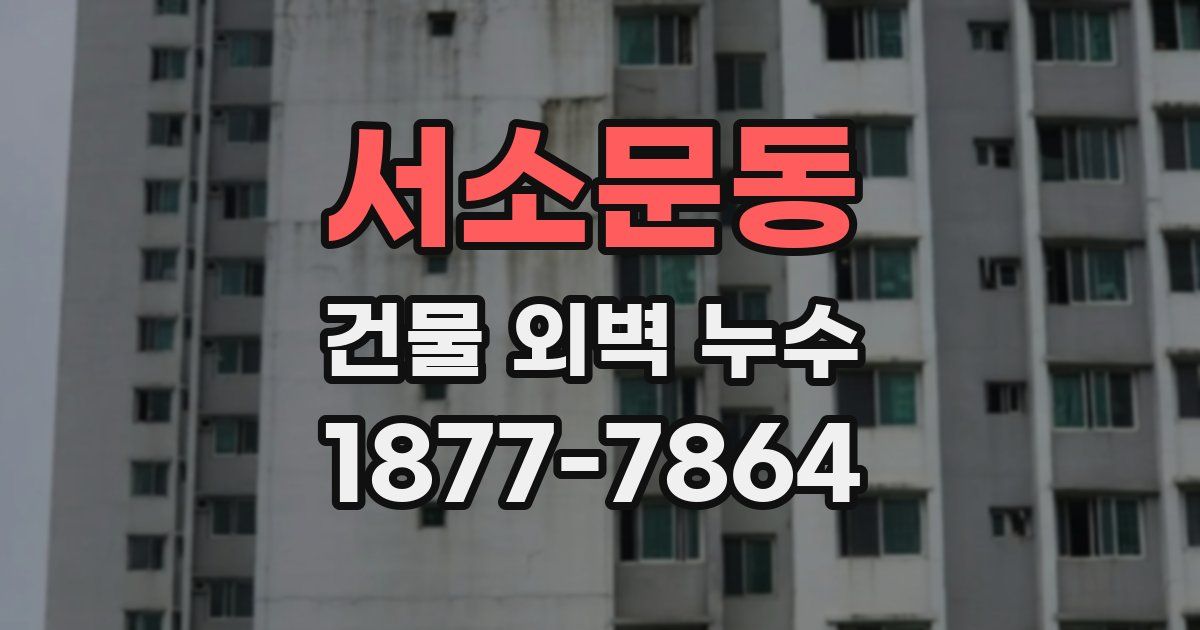 서소문동 건물 외벽 누수
