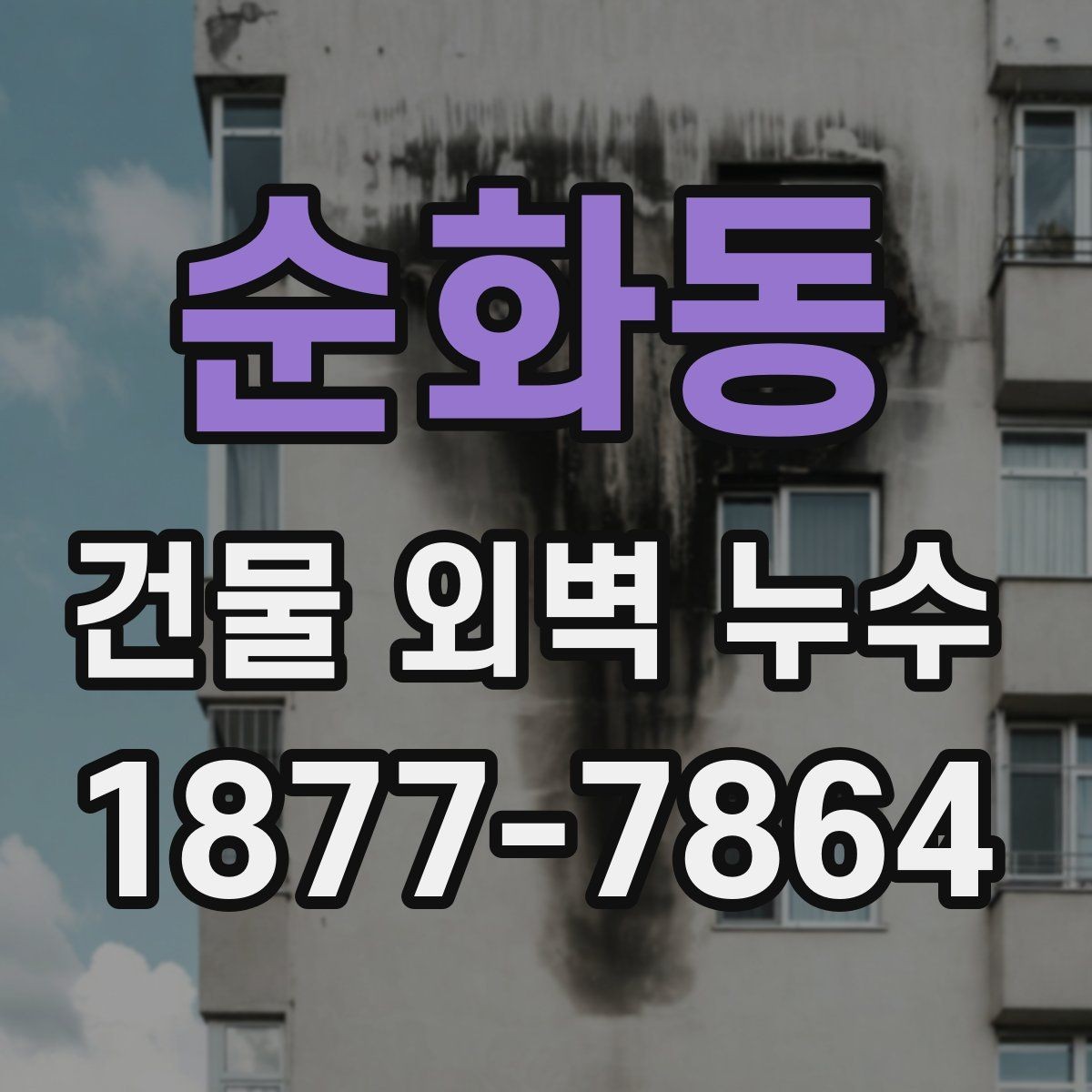순화동 건물 외벽 누수 발생 구간을 구분하는 방법