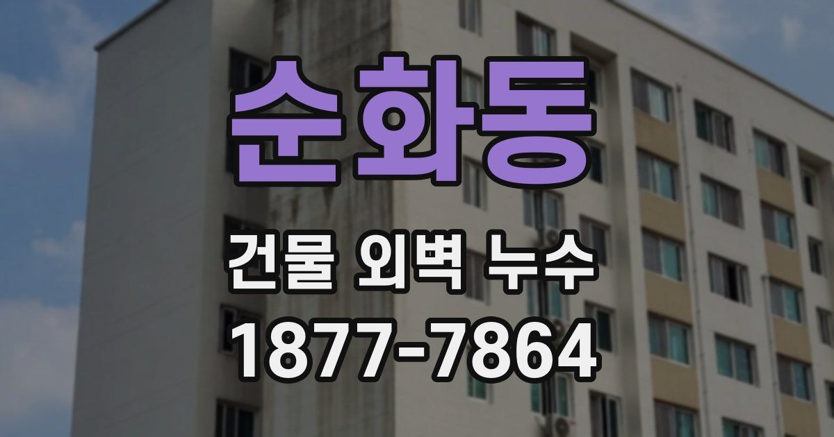 순화동 건물 외벽 누수