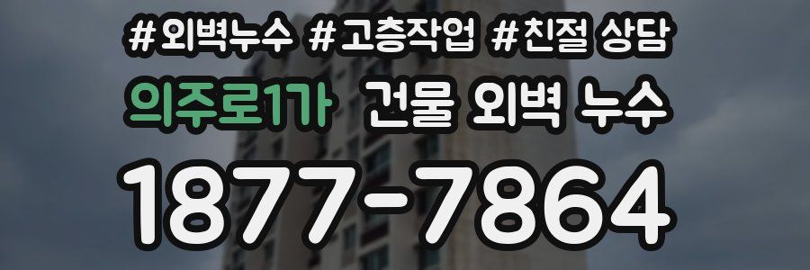 의주로1가 건물 외벽 누수