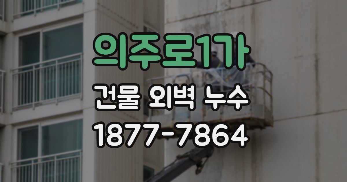 의주로1가 건물 외벽 누수