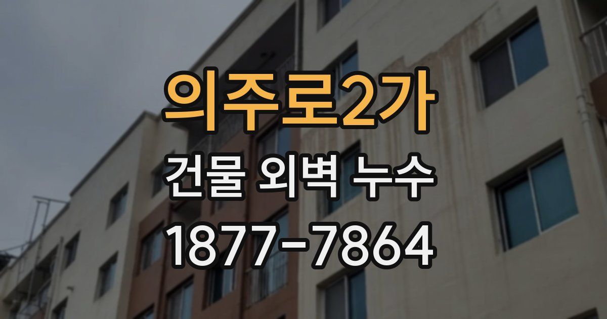 의주로2가 건물 외벽 누수
