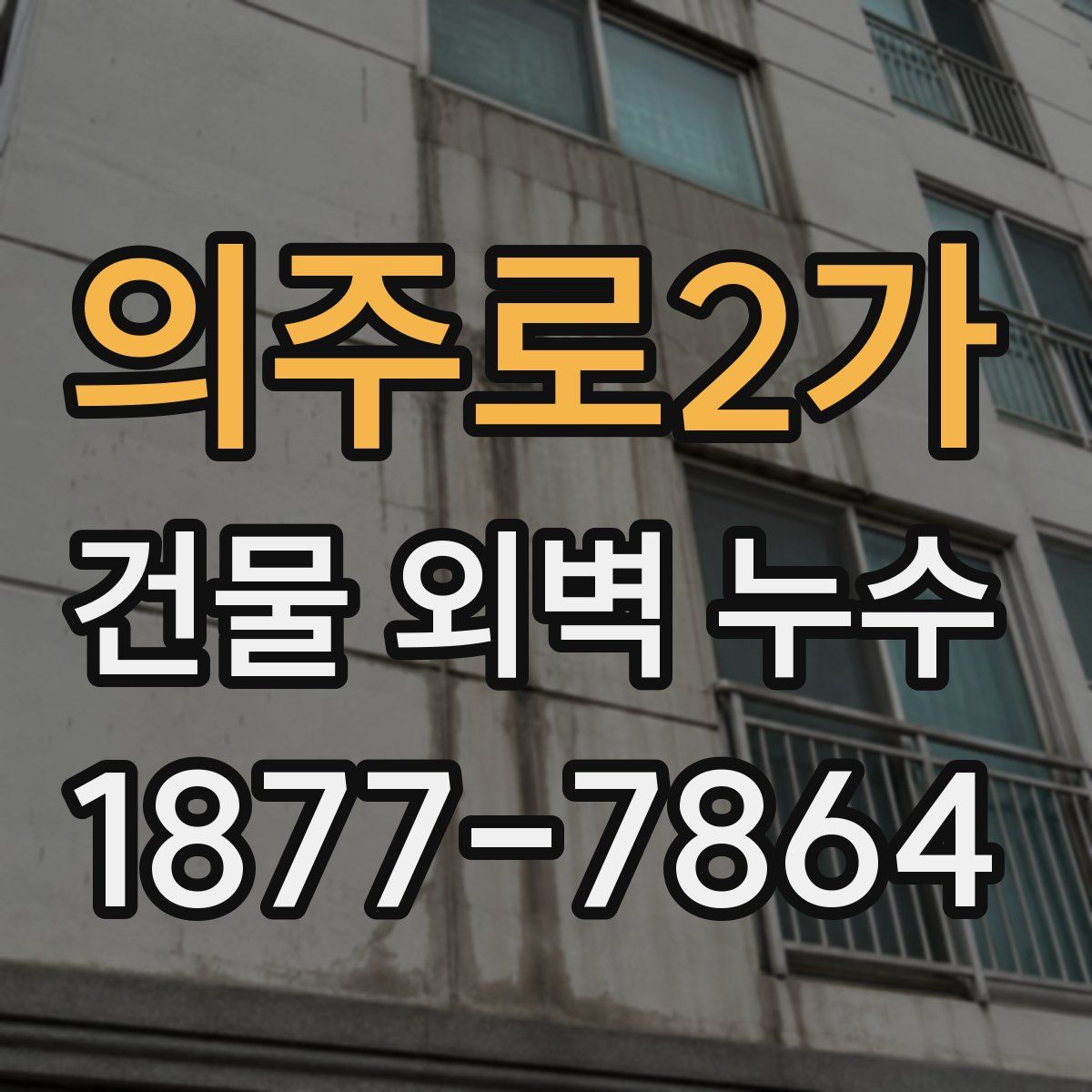 의주로2가 건물 외벽 누수