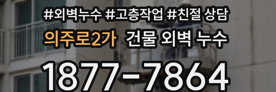 의주로2가 건물 외벽 누수