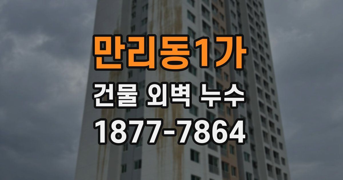 만리동1가 건물 외벽 누수