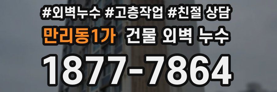 만리동1가 건물 외벽 누수