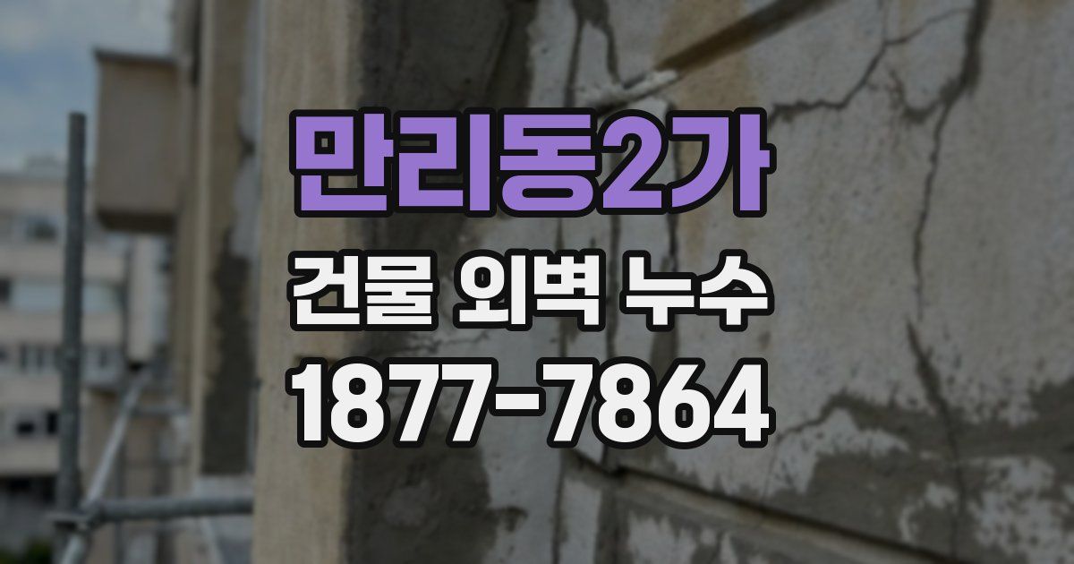 만리동2가 건물 외벽 누수