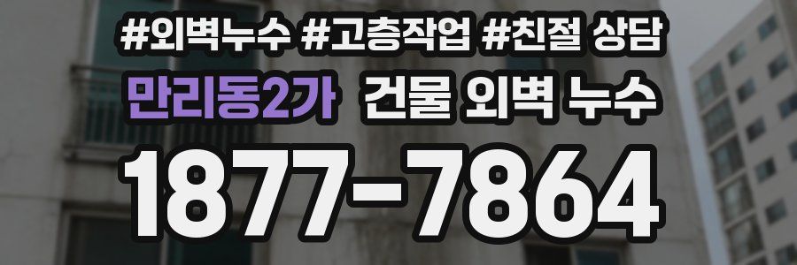 만리동2가 건물 외벽 누수