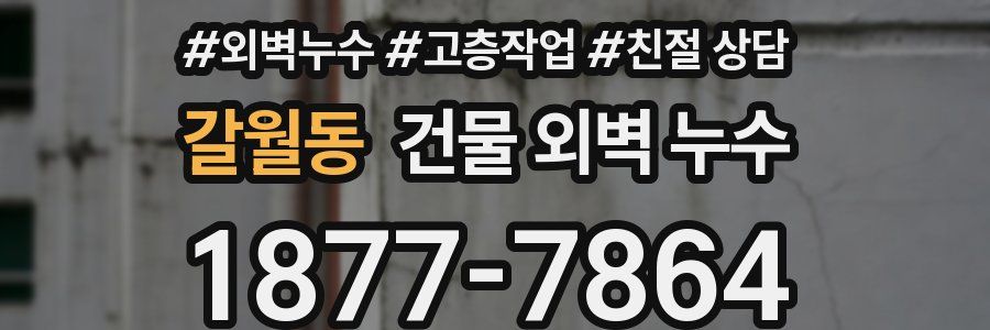 갈월동 건물 외벽 누수