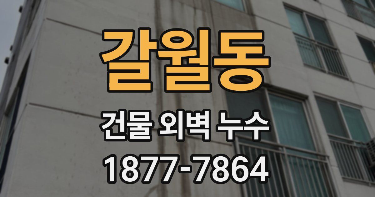 갈월동 건물 외벽 누수