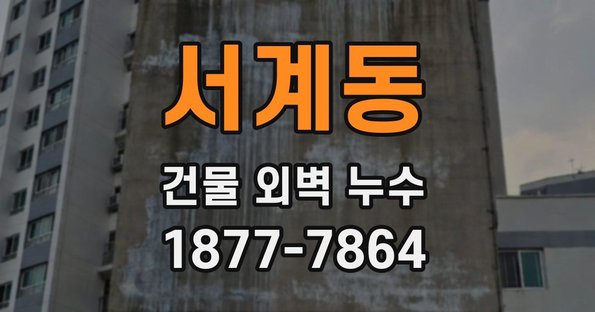 서계동 건물 외벽 누수