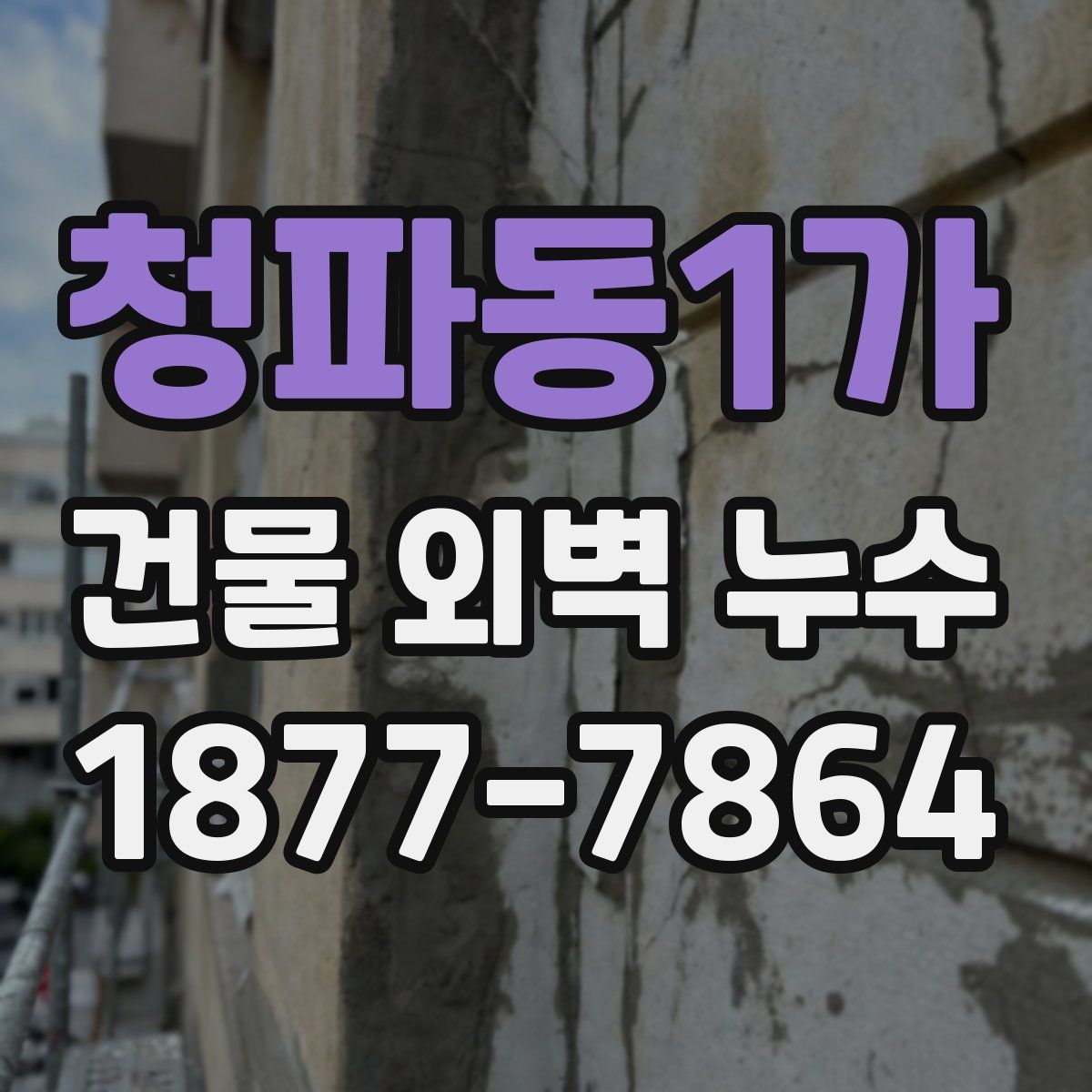 청파동1가 건물 외벽 누수