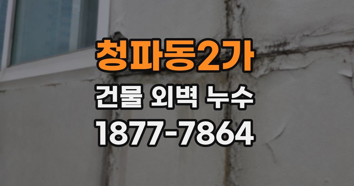청파동2가 건물 외벽 누수
