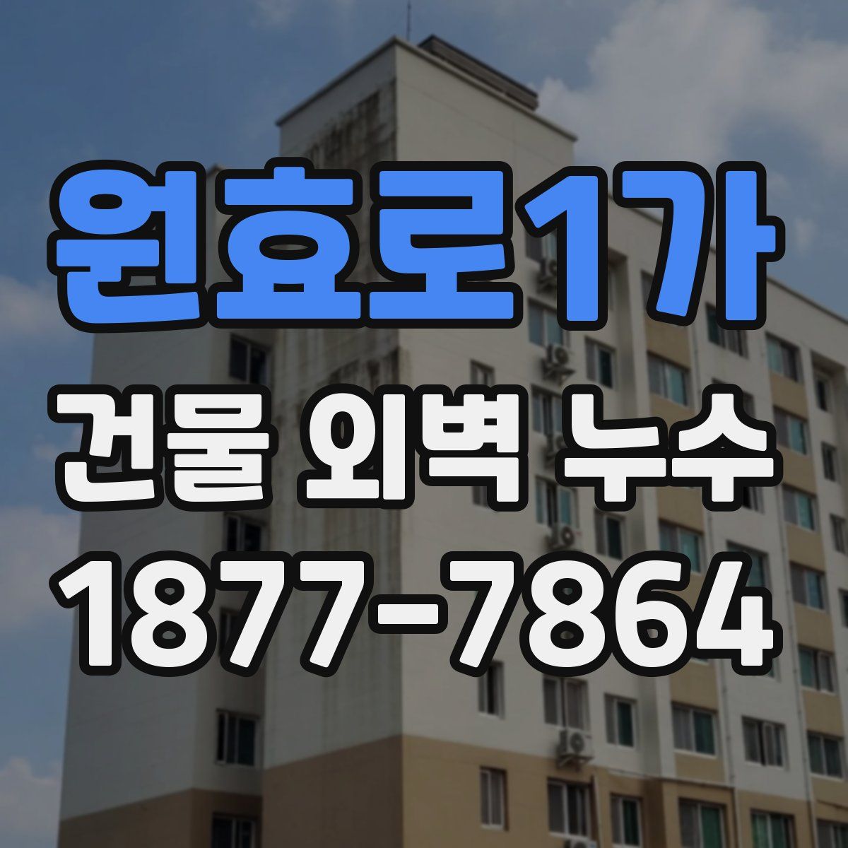 원효로1가 건물 외벽 누수