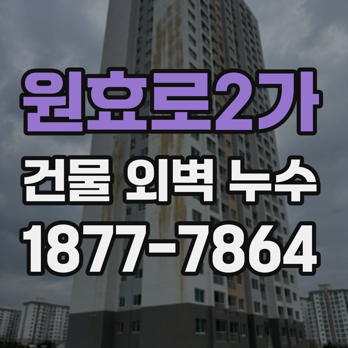 원효로2가 건물 외벽 누수