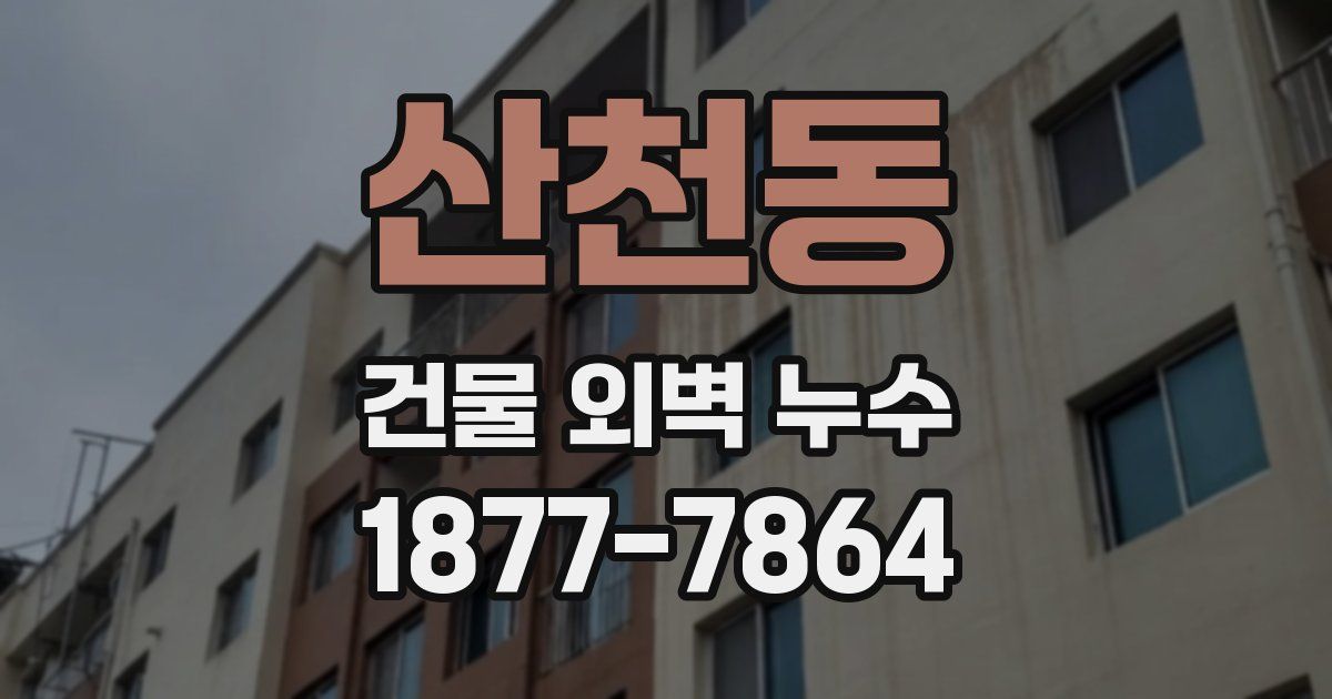 산천동 건물 외벽 누수