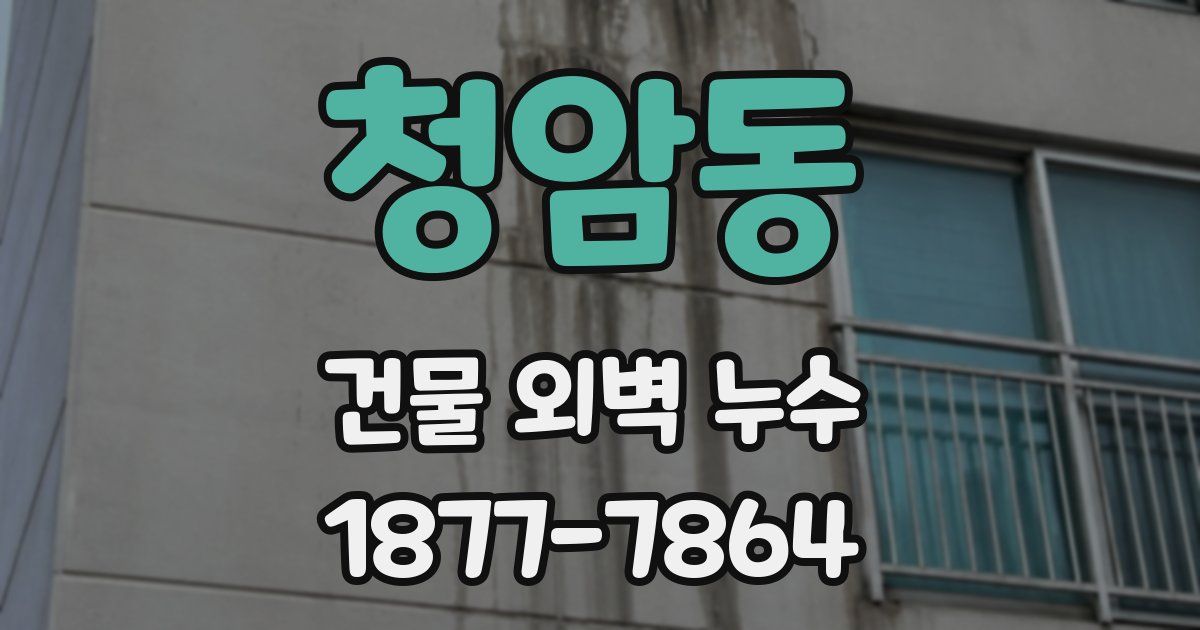 청암동 건물 외벽 누수