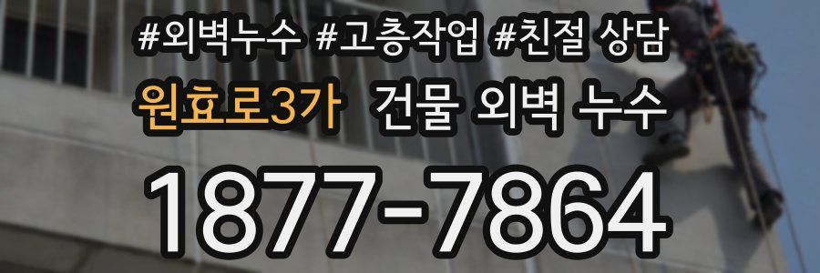 원효로3가 건물 외벽 누수