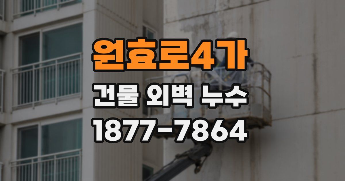 원효로4가 건물 외벽 누수