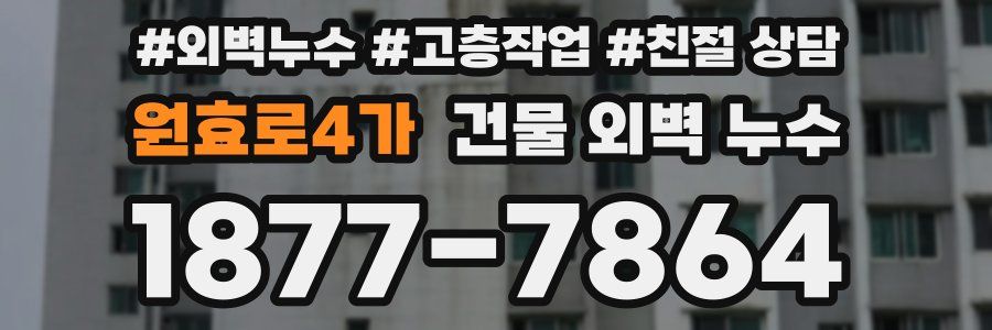 원효로4가 건물 외벽 누수