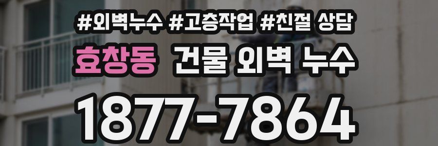 효창동 건물 외벽 누수