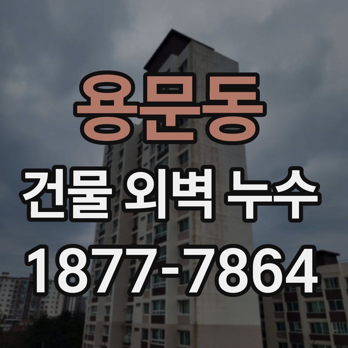 용문동 건물 외벽 누수
