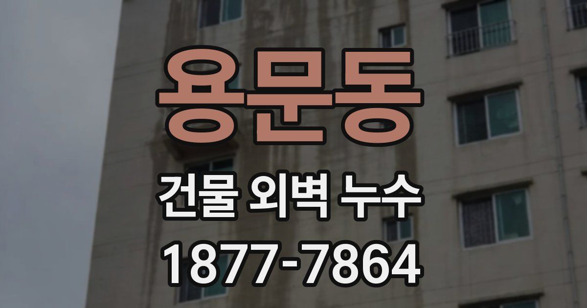 용문동 건물 외벽 누수