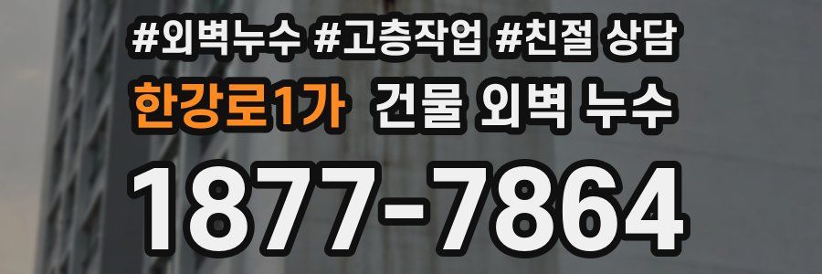 한강로1가 건물 외벽 누수