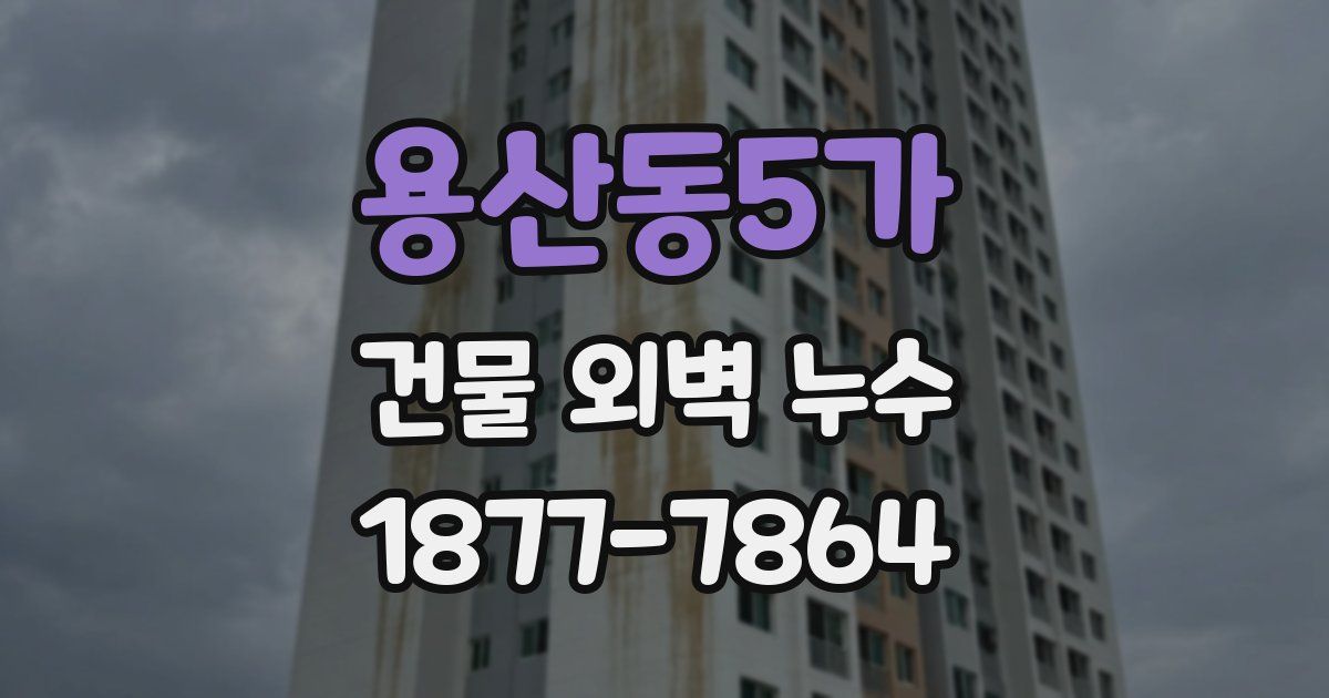 용산동5가 건물 외벽 누수