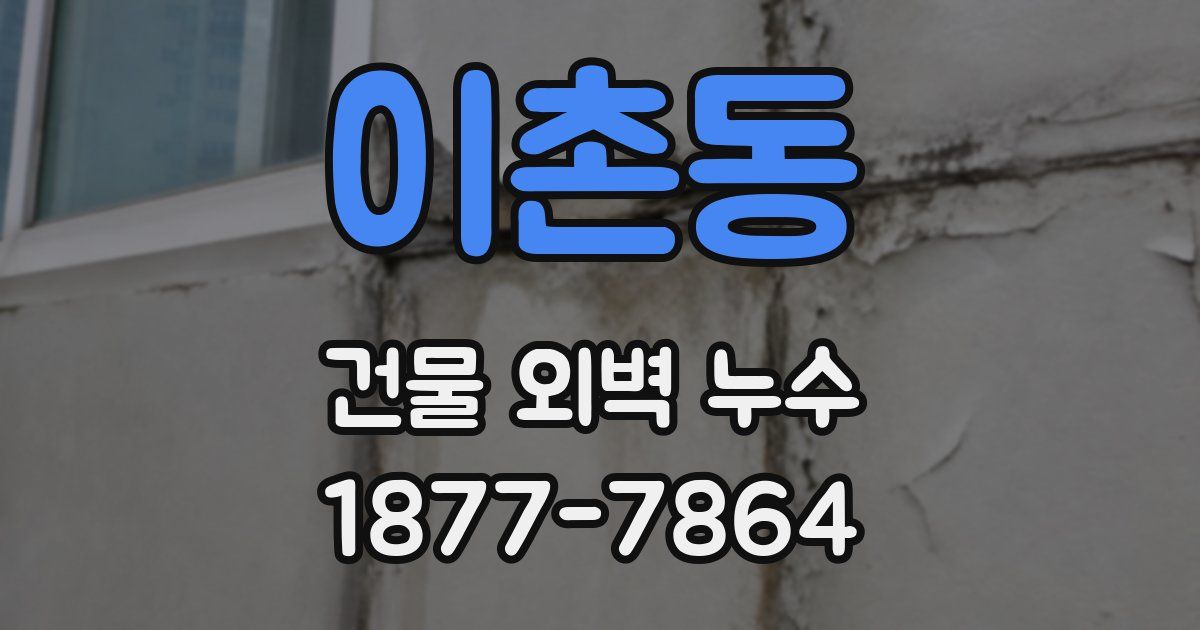 이촌동 건물 외벽 누수