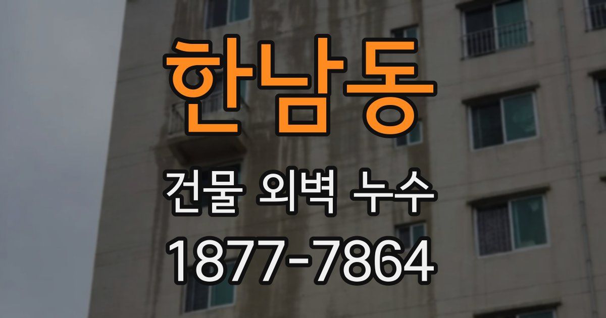 한남동 건물 외벽 누수