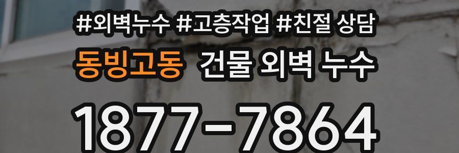 동빙고동 건물 외벽 누수
