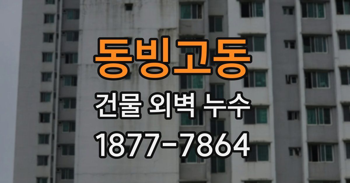 동빙고동 건물 외벽 누수