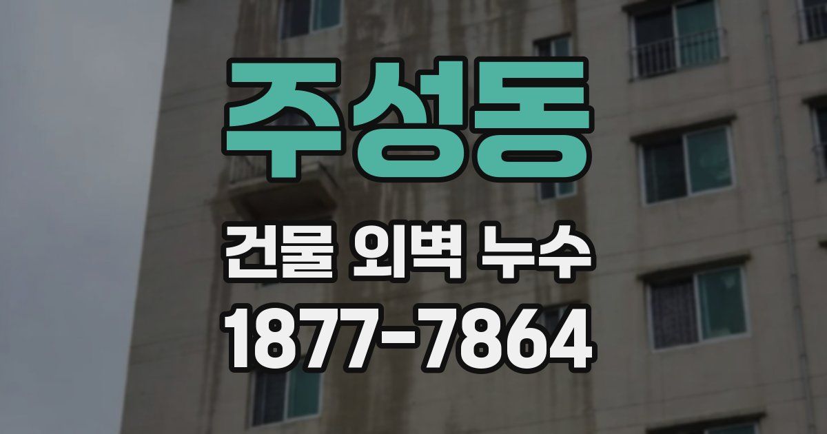 주성동 건물 외벽 누수