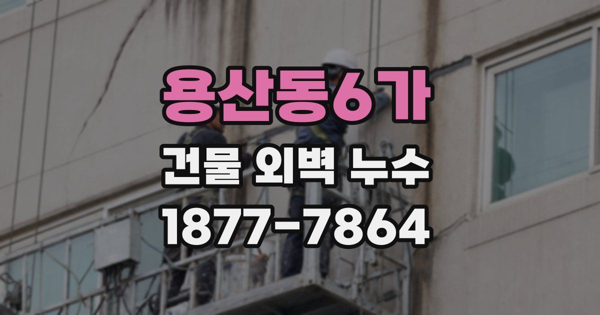 용산동6가 건물 외벽 누수